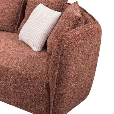 Ripple 6-Seater Fabric Corner Sofa - Cinnamon - With 5-Year Warranty